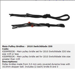 Cabrinha Replacement Pulley Bridle Set