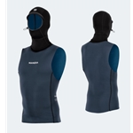 The BASELAYER function is to provide added warmth to your existing wetsuit, by adding an extra neoprene thickness. The hooded version provides a great water tight set-up, and a better hold than a classic hood.