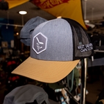 Pre Curved Trucker Hat - Cotton Twill & Mesh Wing Foil Logo