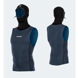The BASELAYER function is to provide added warmth to your existing wetsuit, by adding an extra neoprene thickness. The hooded version provides a great water tight set-up, and a better hold than a classic hood.